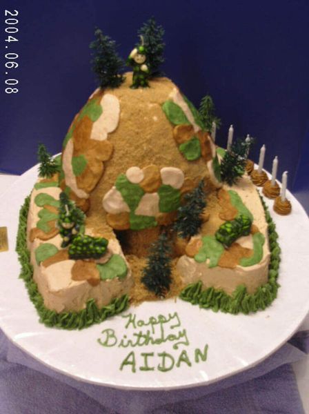 Camouflage-decorated cake with 