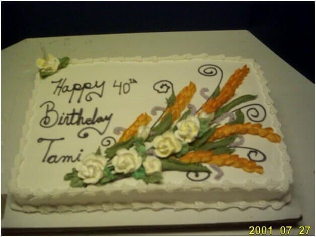 Rectangular cake with 