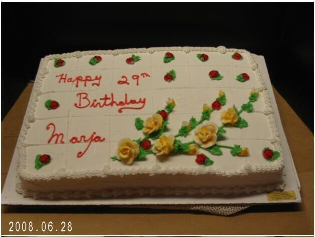 Rectangular cake with 
