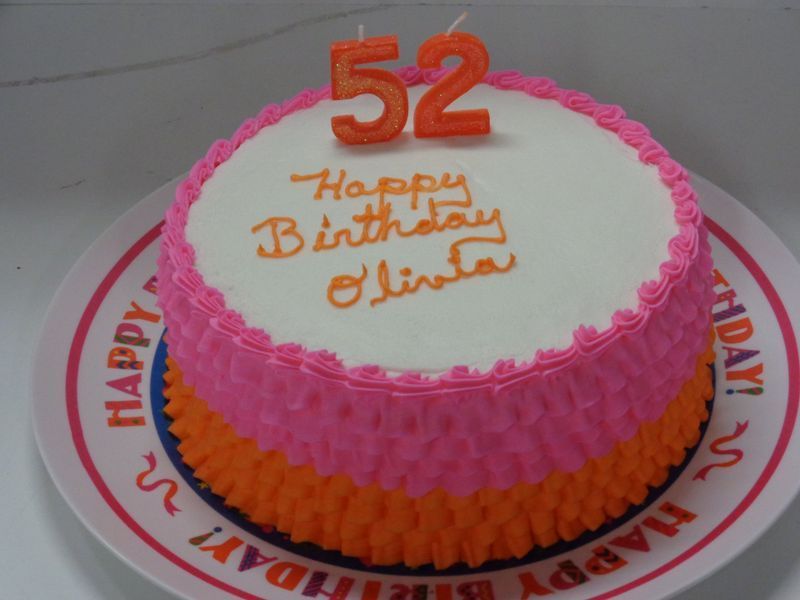 Birthday cake with orange 