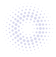 A circle of purple dots on a white background.