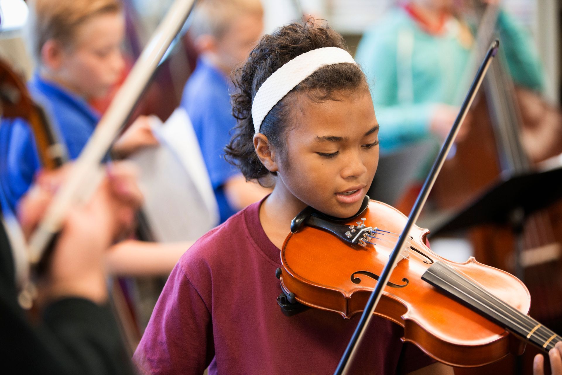 Little Girl Playing Violin - Skokie, IL - The Education Foundation