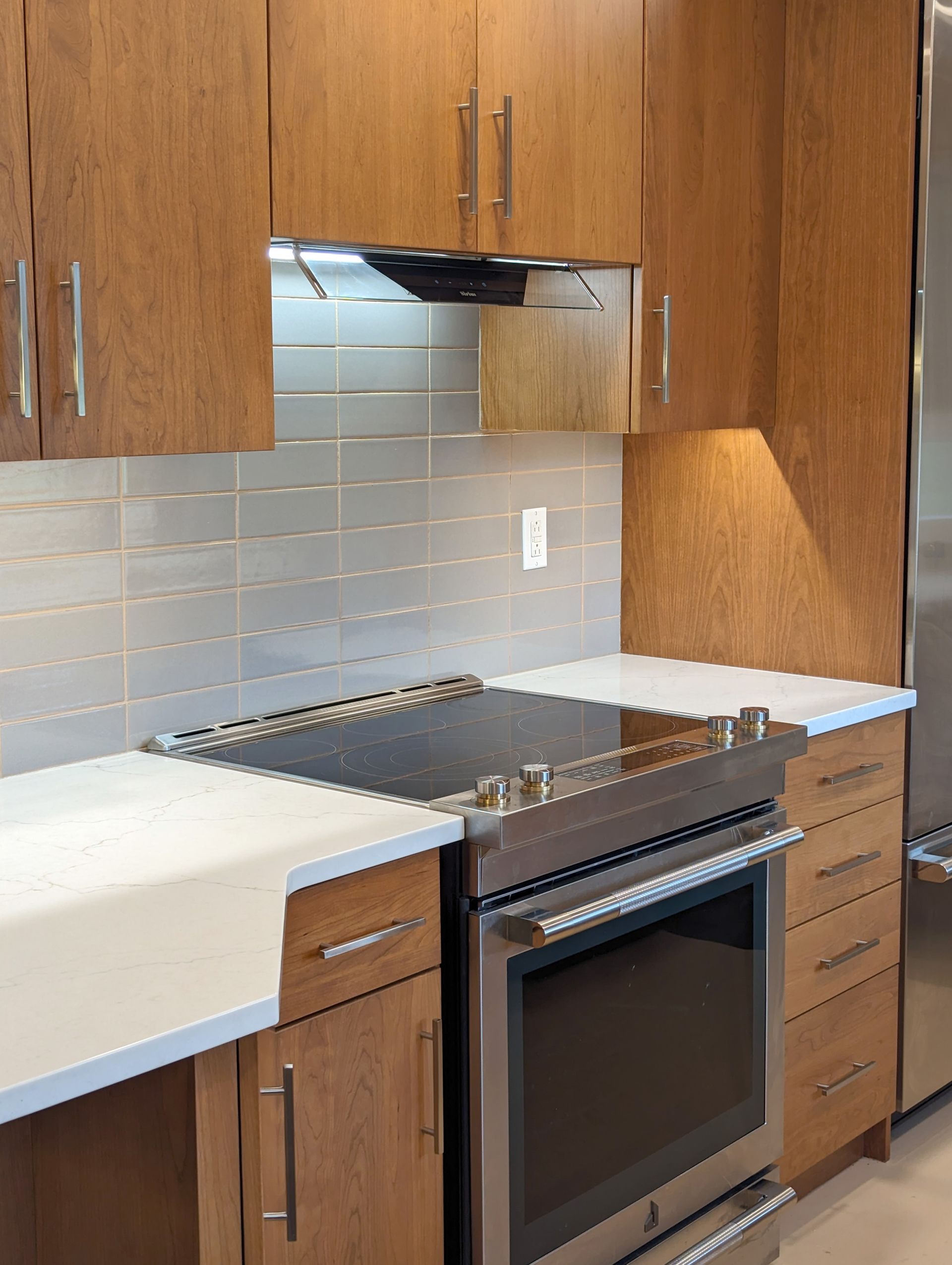 Elegant cherry wood kitchen cabinetry in Pittsburgh
