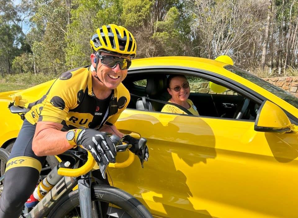 Matt Hockings during one of his R U OK? rides.