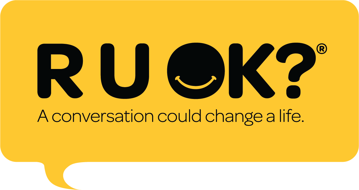 R U OK? logo - a conversation could change a life