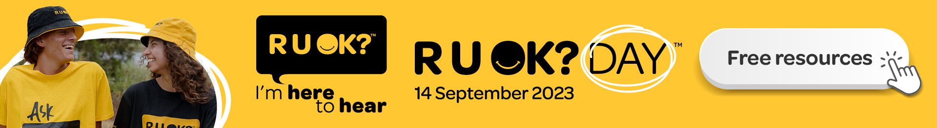 R U OK?Day 2023 public launch banner