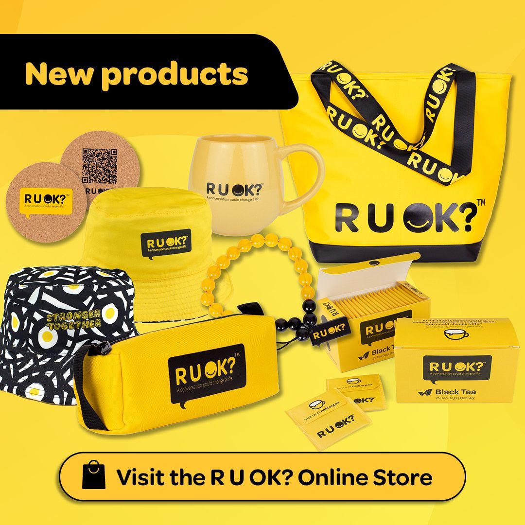 R U OK? merchandise