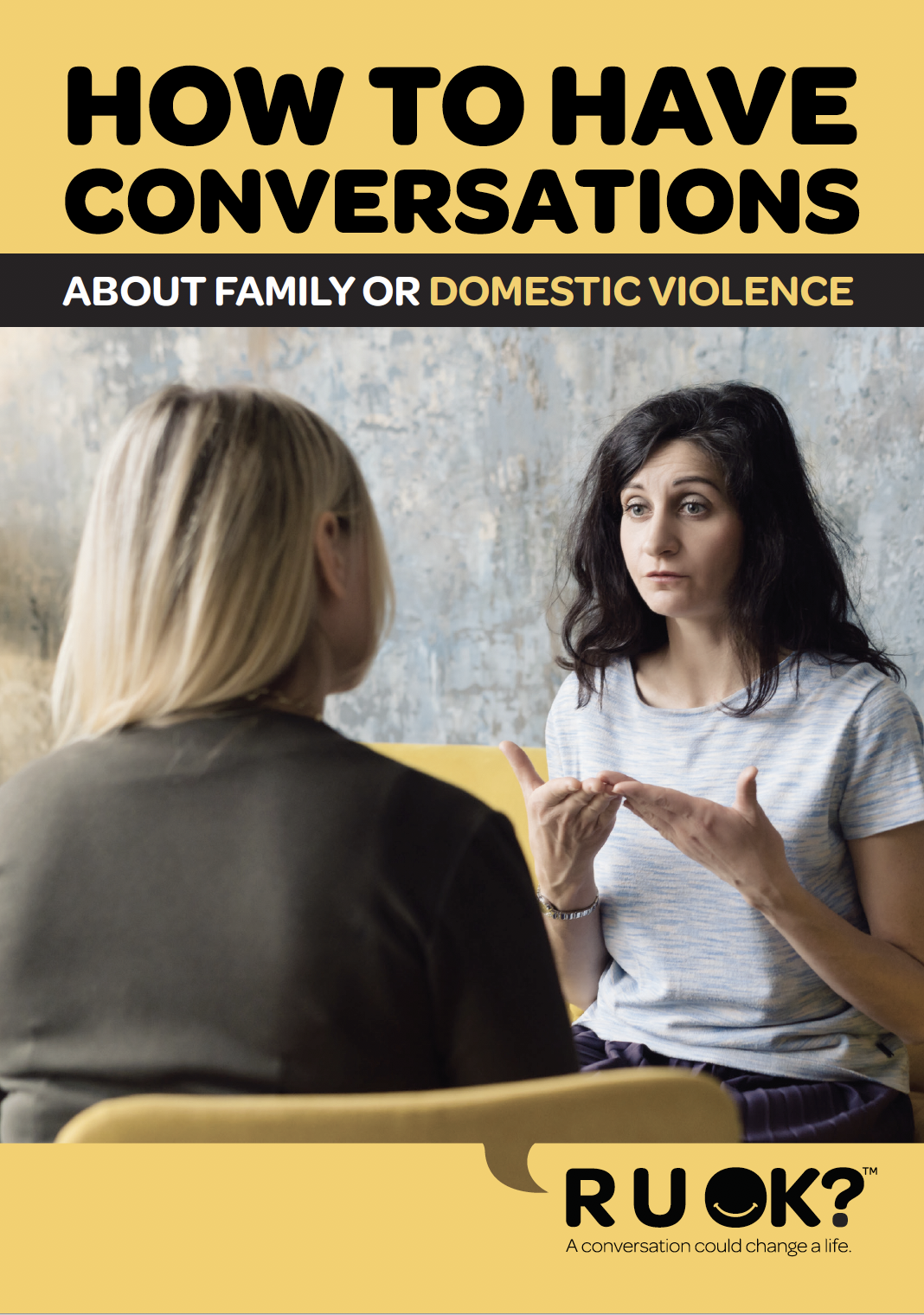 Front cover of the How to have Conversations about family or domestic violence guide