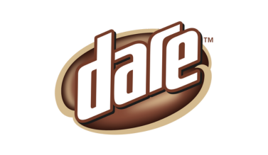 Dare Iced Coffee logo with website link