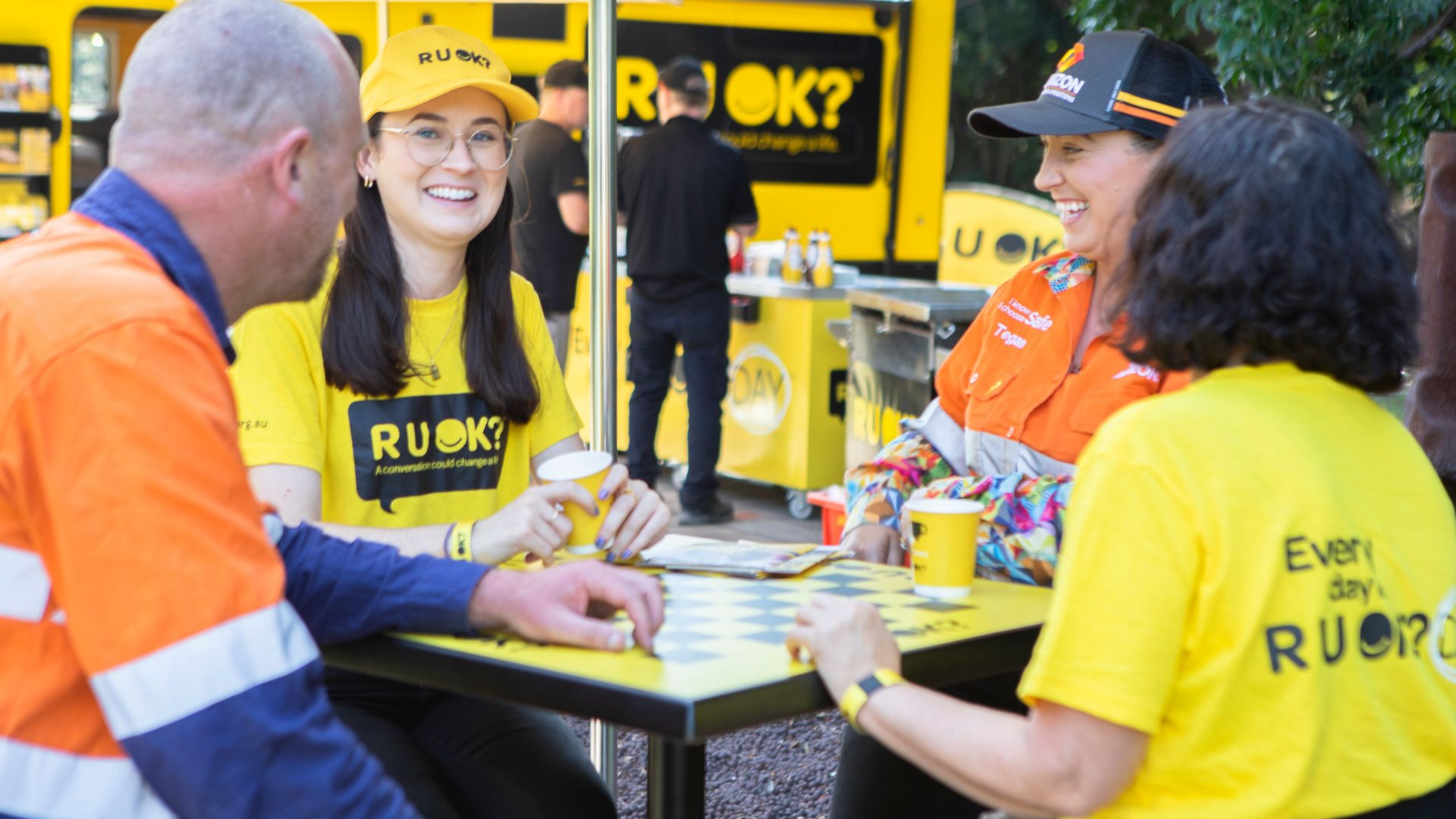 An R U OK? Rail event during the Conversation Convoy.