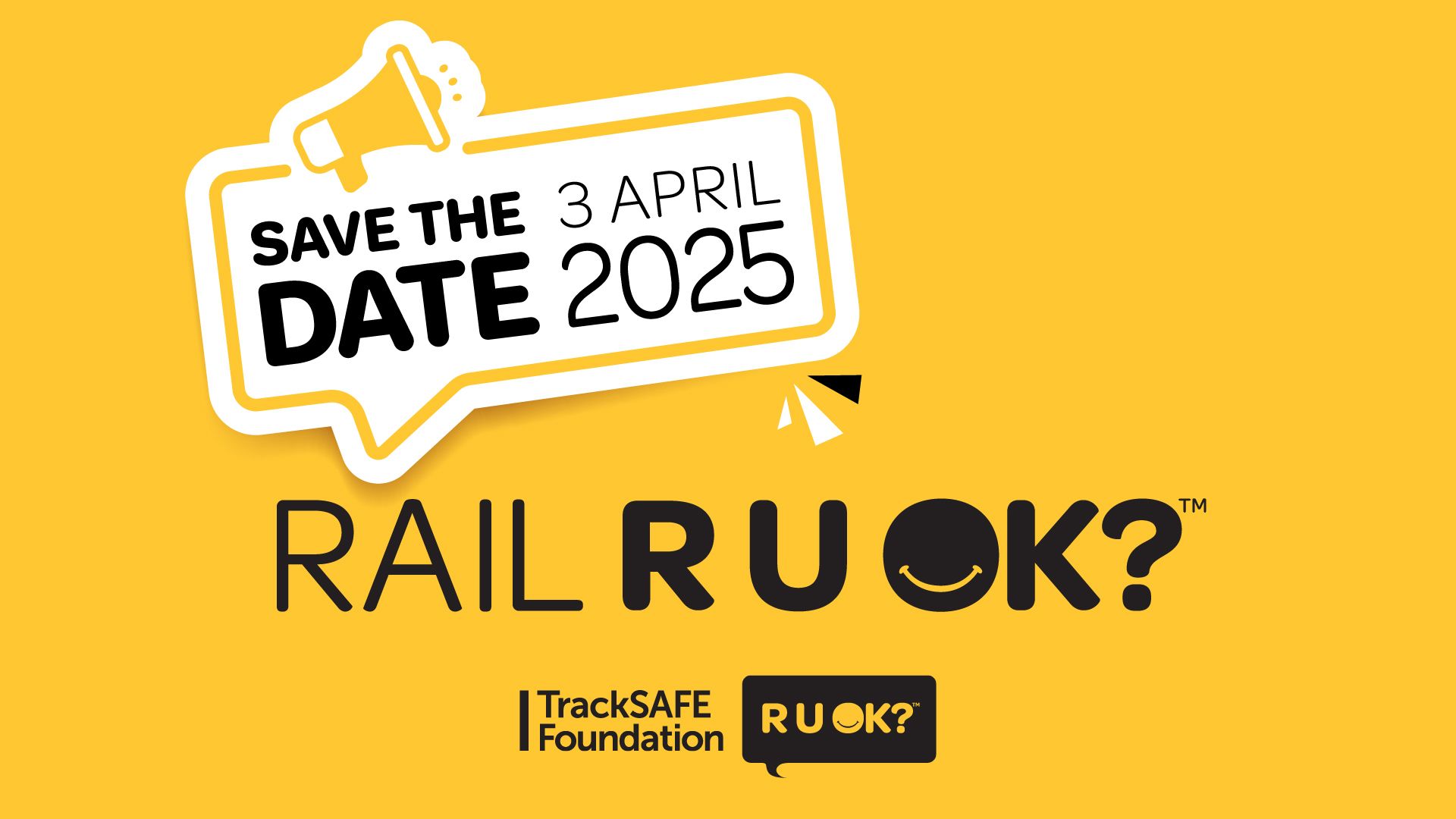 R U OK? Rail Day 2023 logo