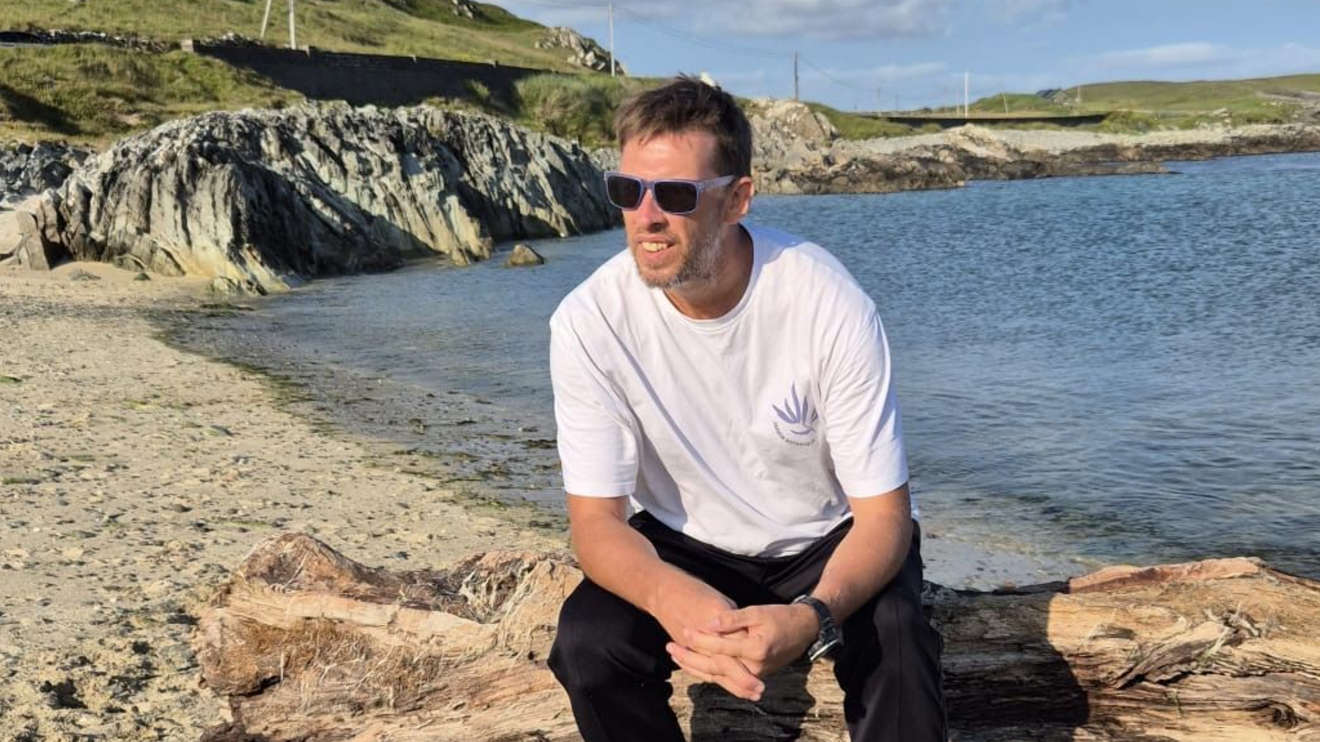 Phil on a beach 