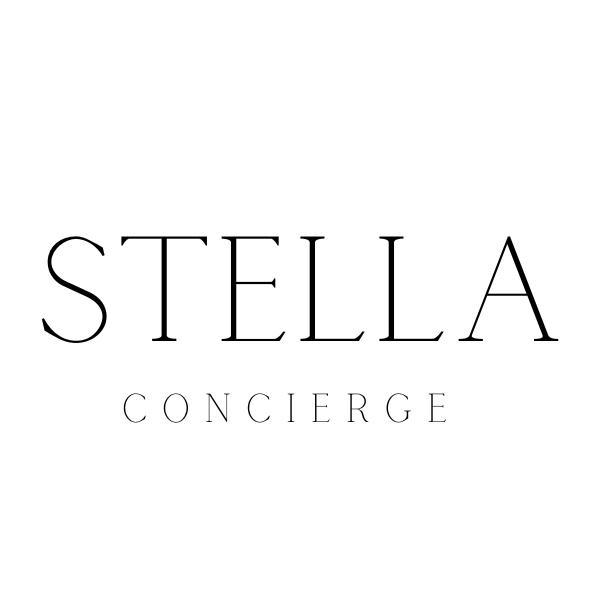 Logo for Stella Concierge: black text on white background. “STELLA” above “CONCIERGE.”
