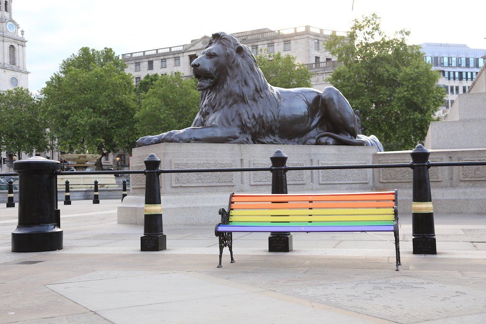 Artist collaboration bench Block London and Paul Insect