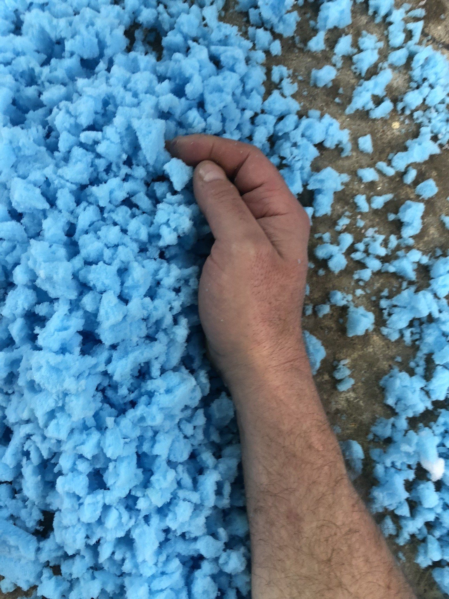 Recycling bits of foam