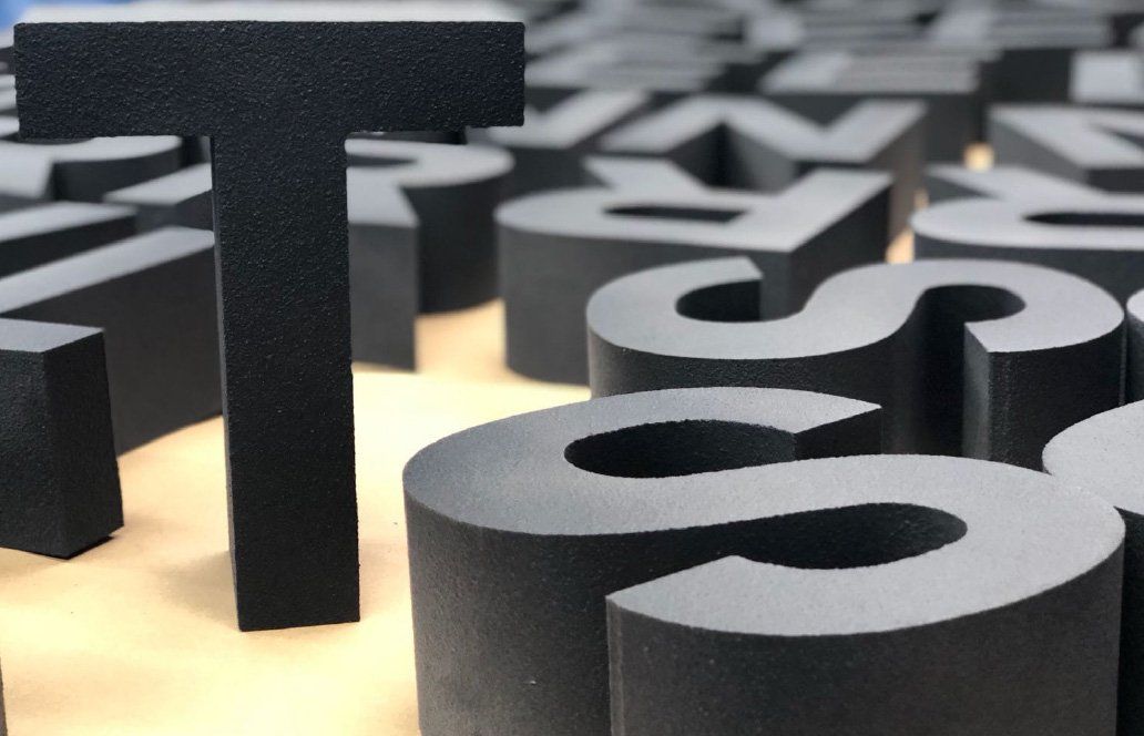 T and S large foam lettering