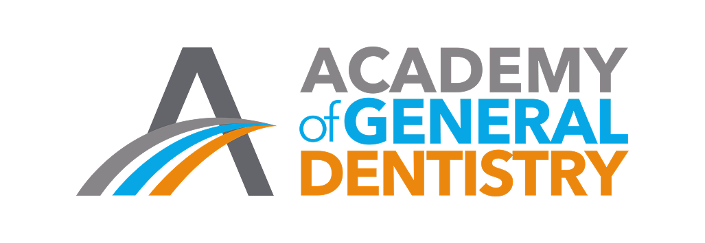 Logo for the Academy of General Dentistry featuring a stylized 