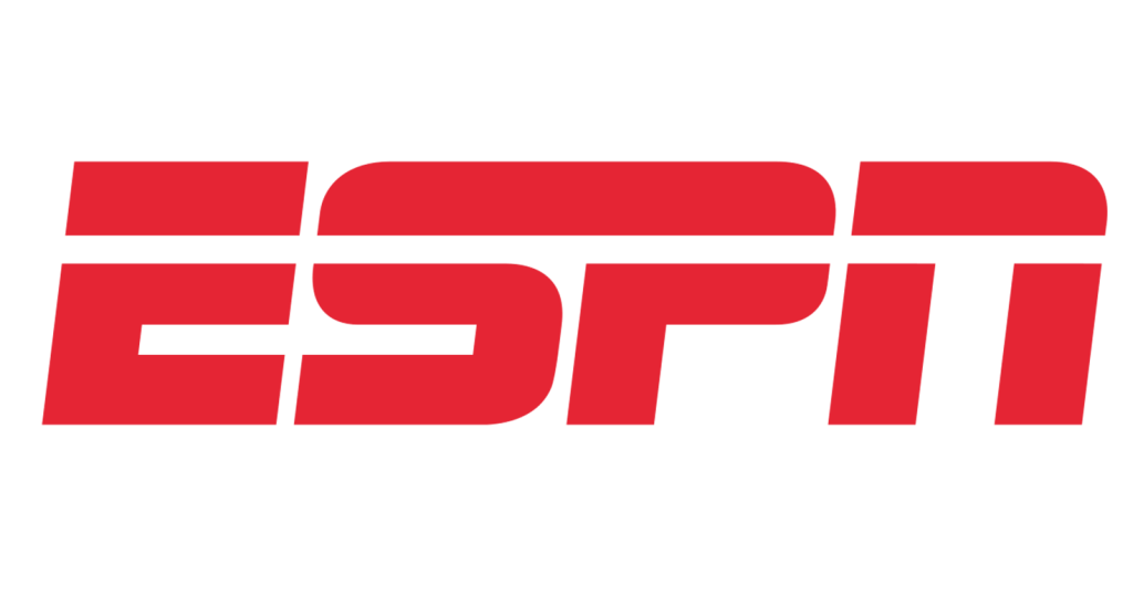 Red ESPN logo on white background.