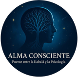 Silueta de una cabeza con un árbol dentro, rodeada de estrellas y la palabra 