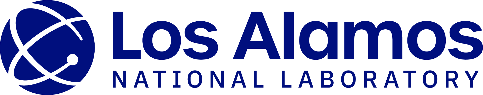 A blue logo for los alamos national laboratory
