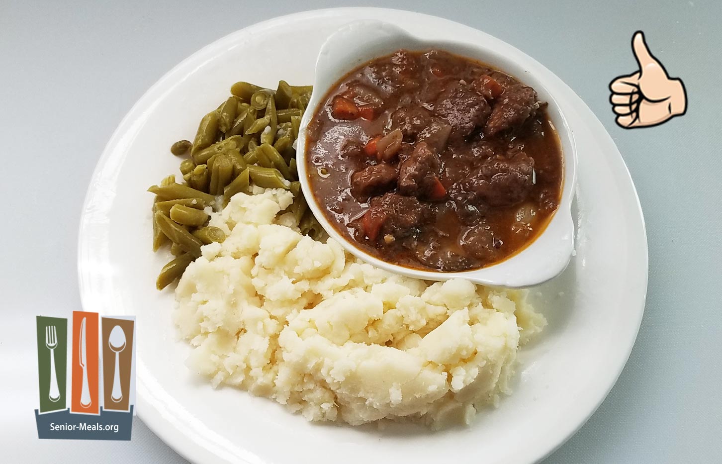 Beef Bourguignon with Simple Potato Purée and String Beans - $12
