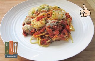 Shrimp and Spaghetti Arrabiata