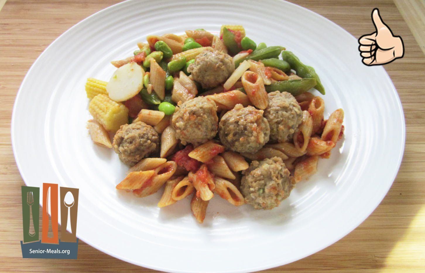 Italian Pork and Beef Meatball Pasta - The Meatballs are Frozen, but the Meal is Good. You Get More Meatballs than Other Companies Give.