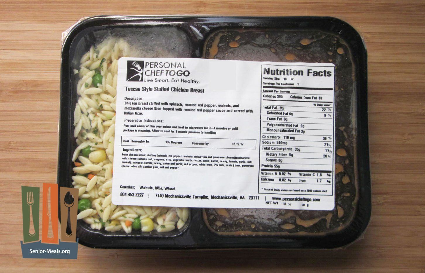 Meals Arrive Fresh, Not Frozen, in Microwave Trays. Our Orders Qualified for Free Shipping.