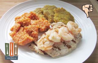 Garlicky Cubano Chicken and Shrimp with Spanish Rice and Crispy Plantains