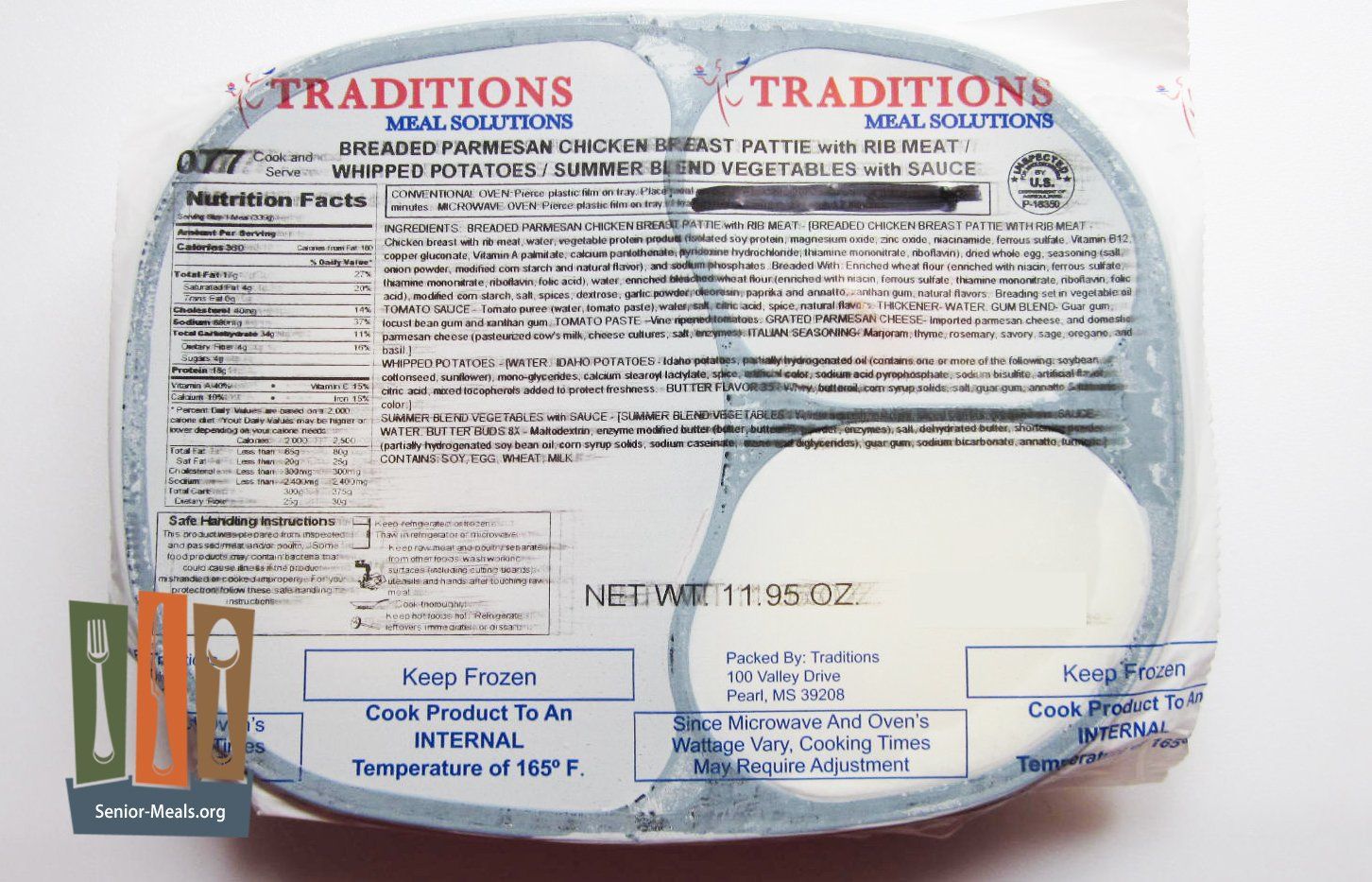 Tradition Meal Solutions Tray