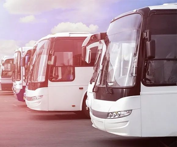 A Row Of White Buses Parked Next To Each Other In A Parking Lot — All Engine Repairs in South Murwillumbah, NSW