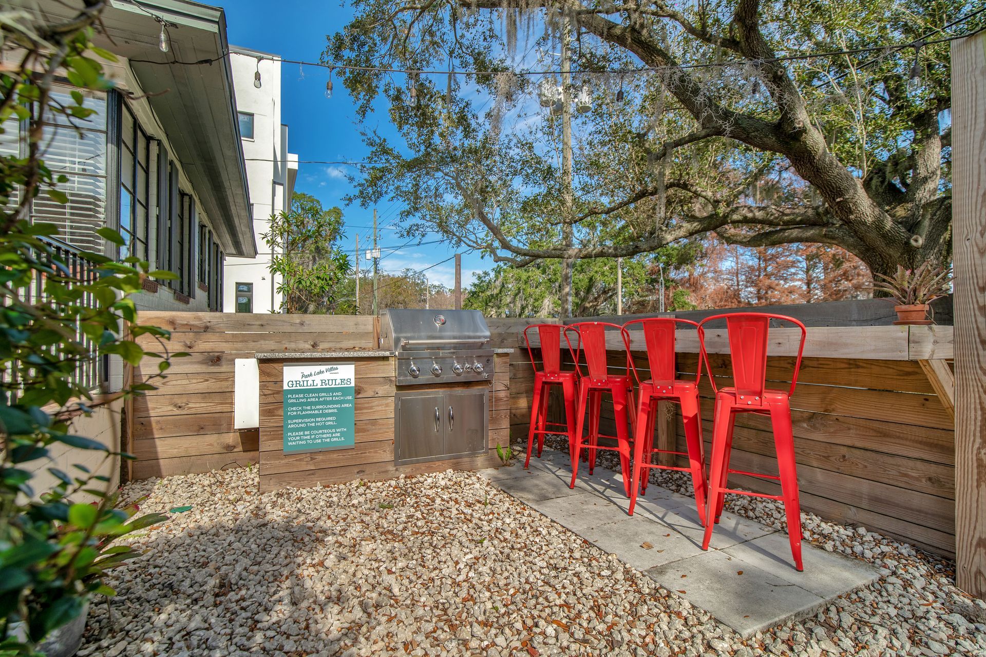 BBQ grills at Park Lake Villas in Orlando, FL.