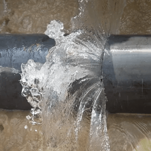 burst water pipe