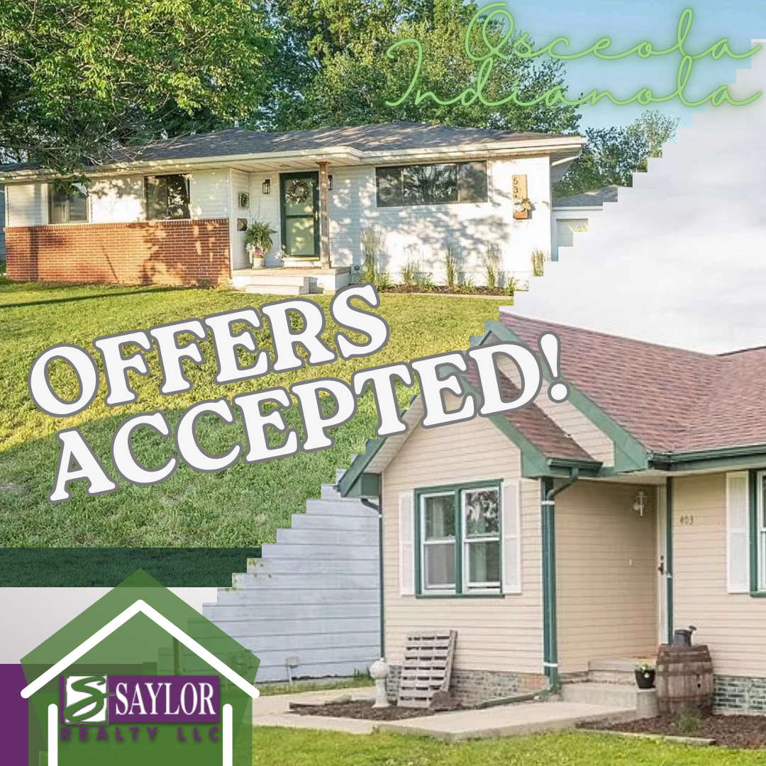 Two houses side-by-side, text