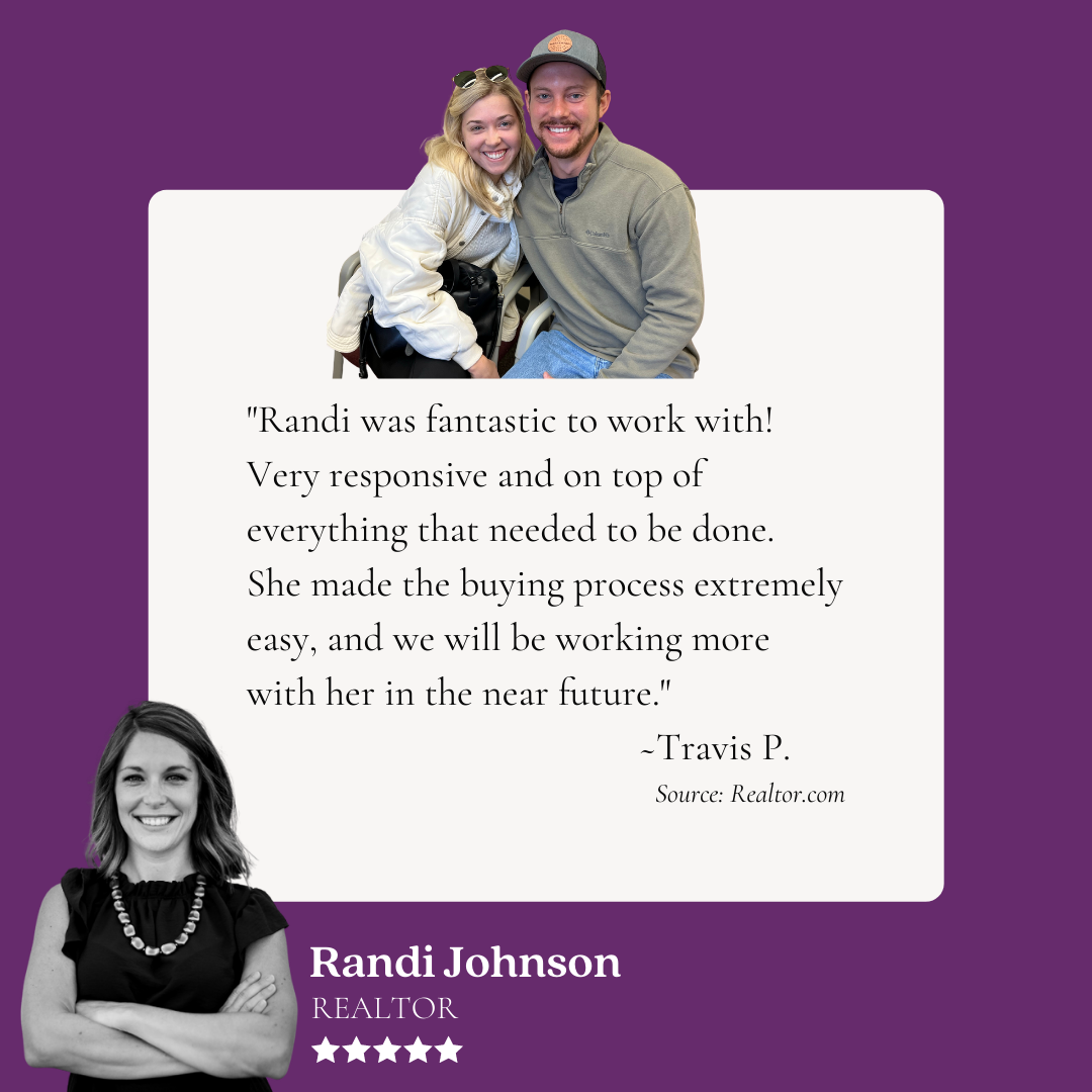 Real estate testimonial from Travis for Randi Johnson, realtor. Couple from Winterset, Iowa