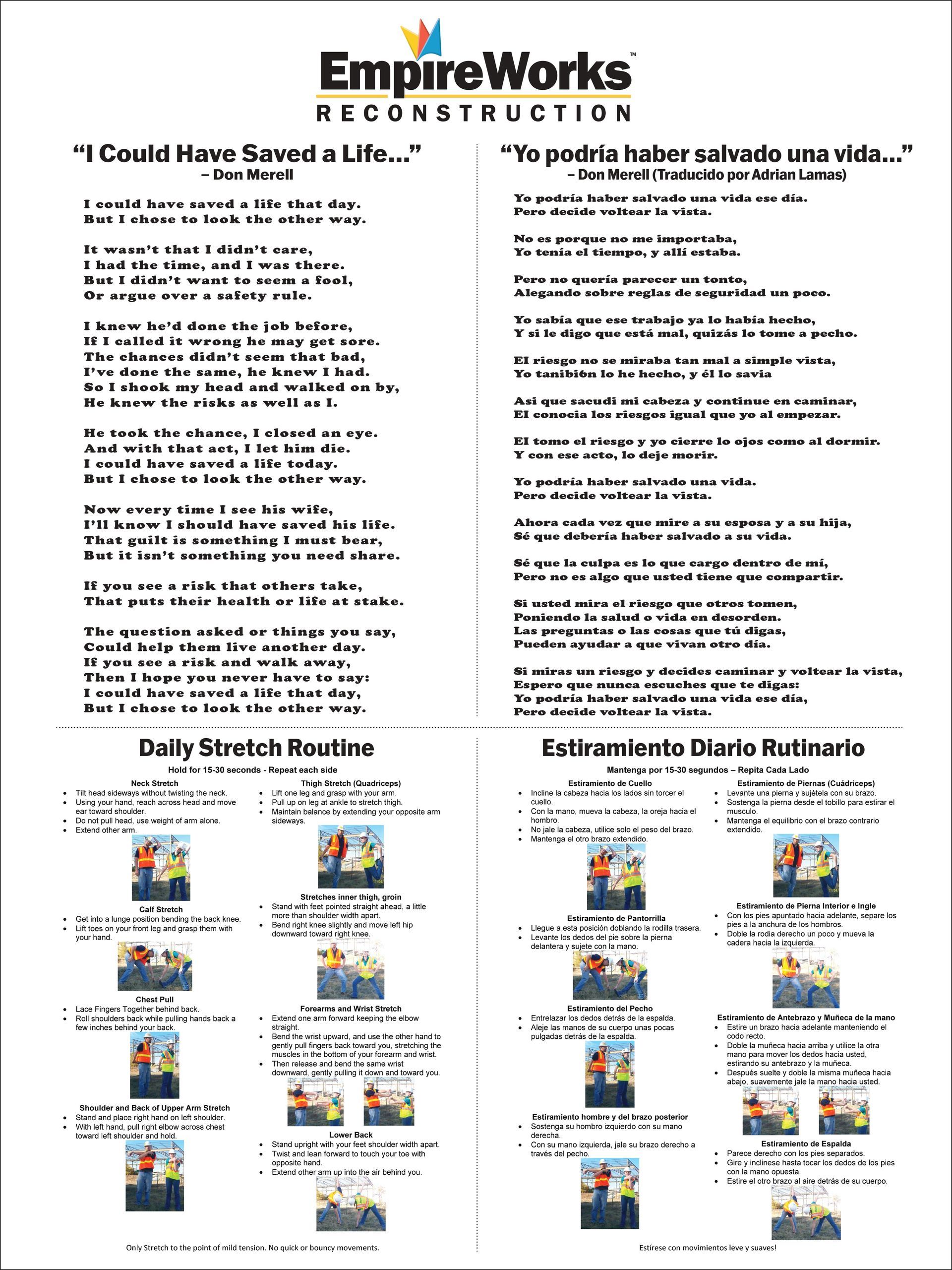 A poster that says empire works on it