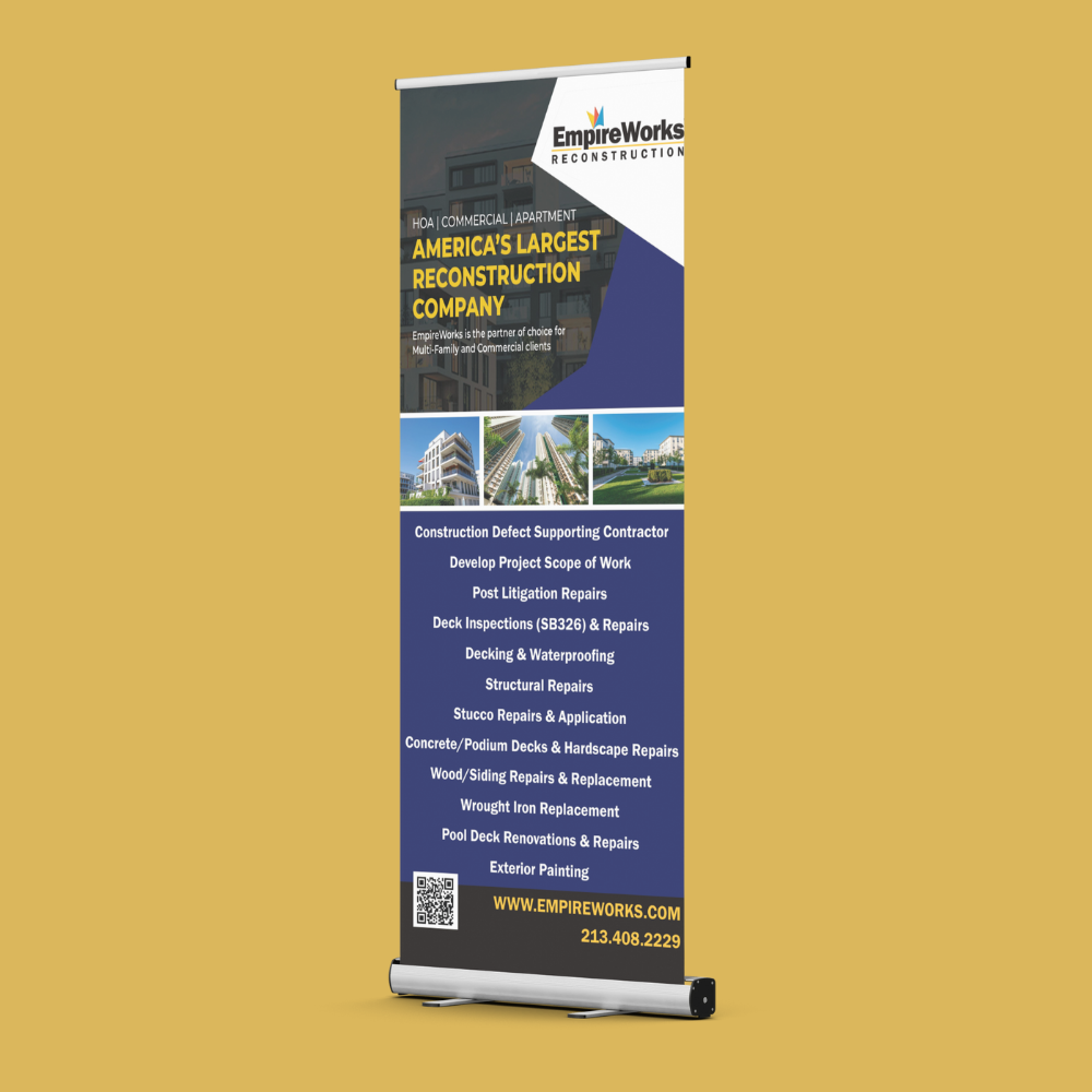 A roll up banner for america 's largest reconstruction company
