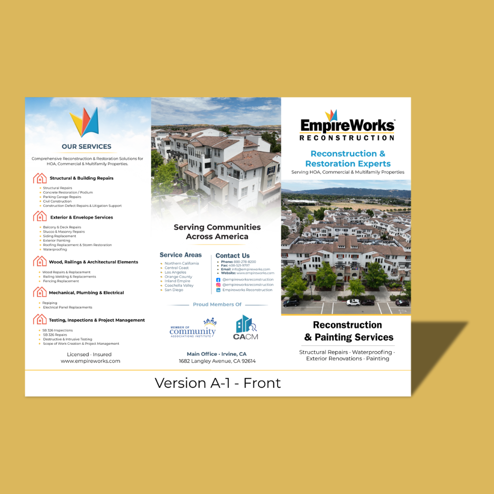 A brochure for empireworks says why choose empireworks