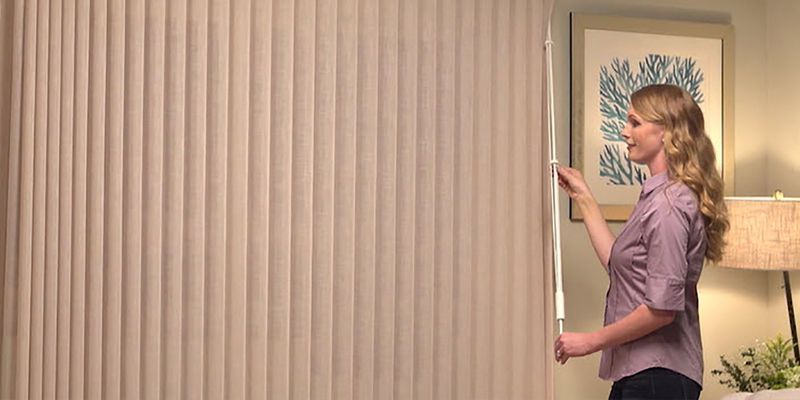 Wand-Controlled Vertical Blinds