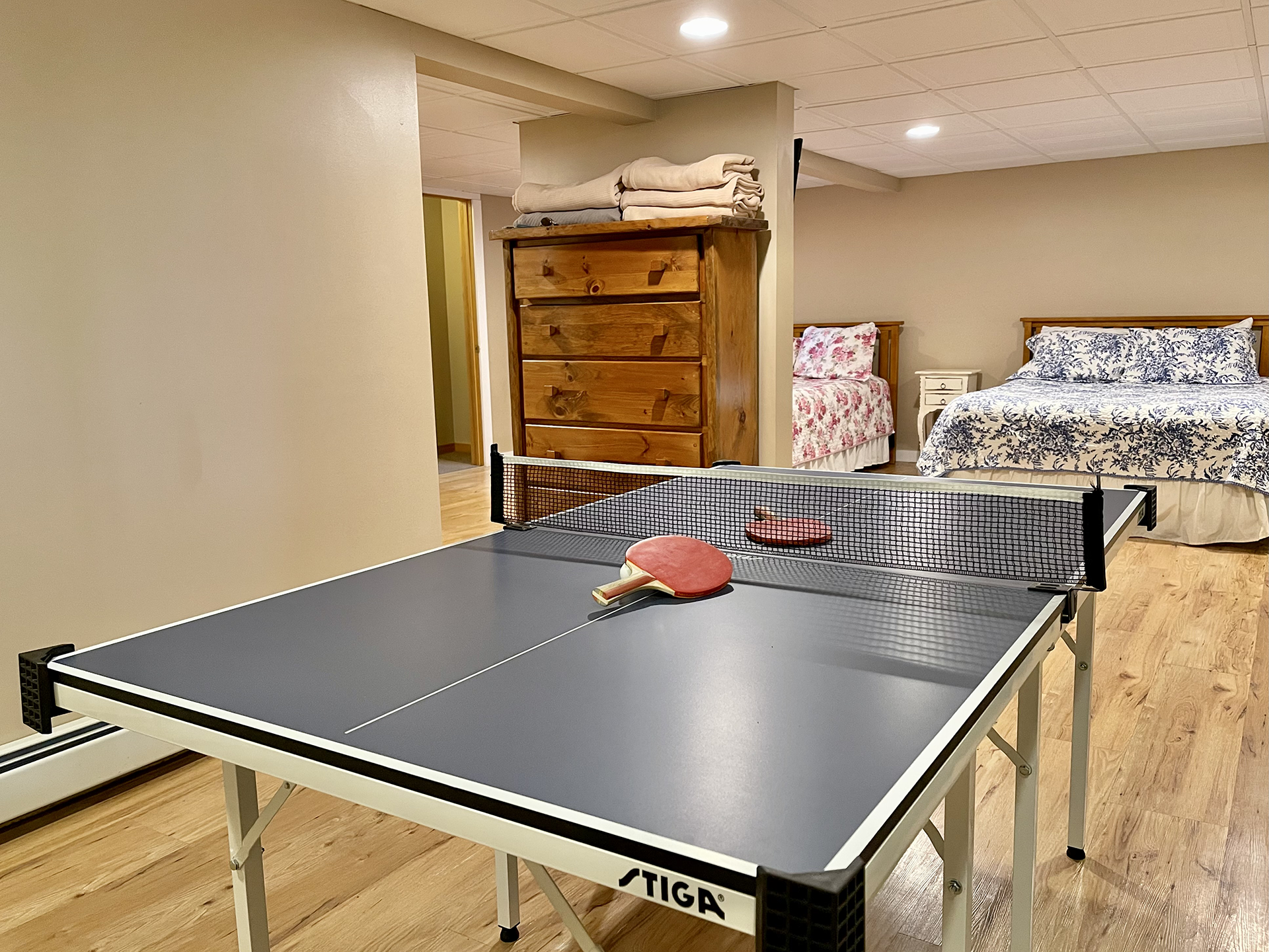 Ping Pong Table at Algonquin Mountain Chalet in the lower level bedroom