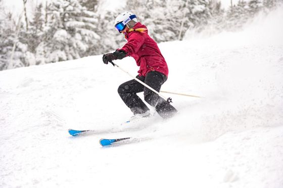 Downhill skier at Whiteface Ski Resort