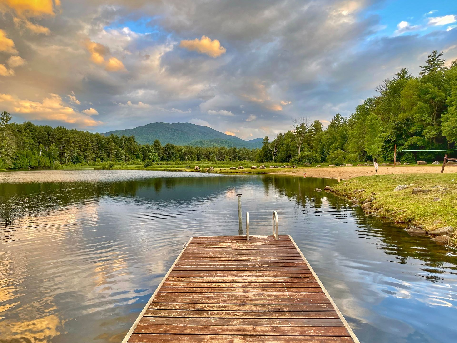 Dock extending into Lake Everest, Wilmington, NY