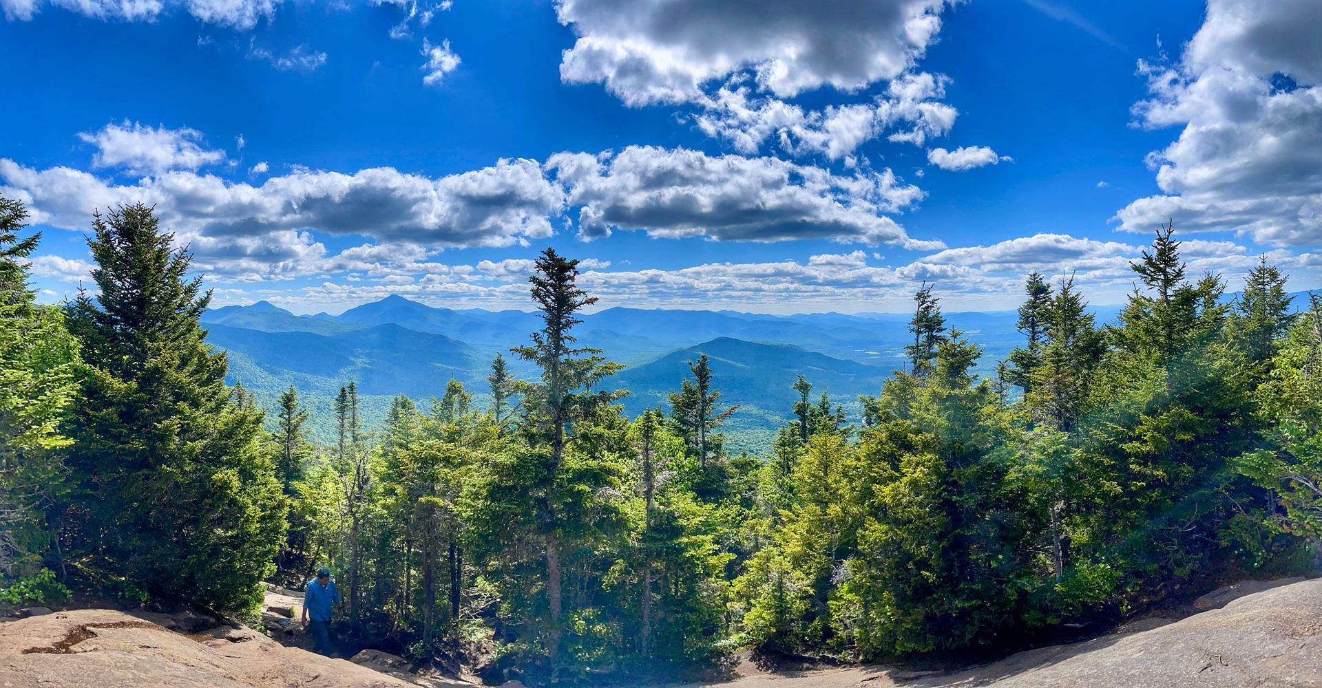 Panoramic view from the top of Cascade Mountain, Keene, NY