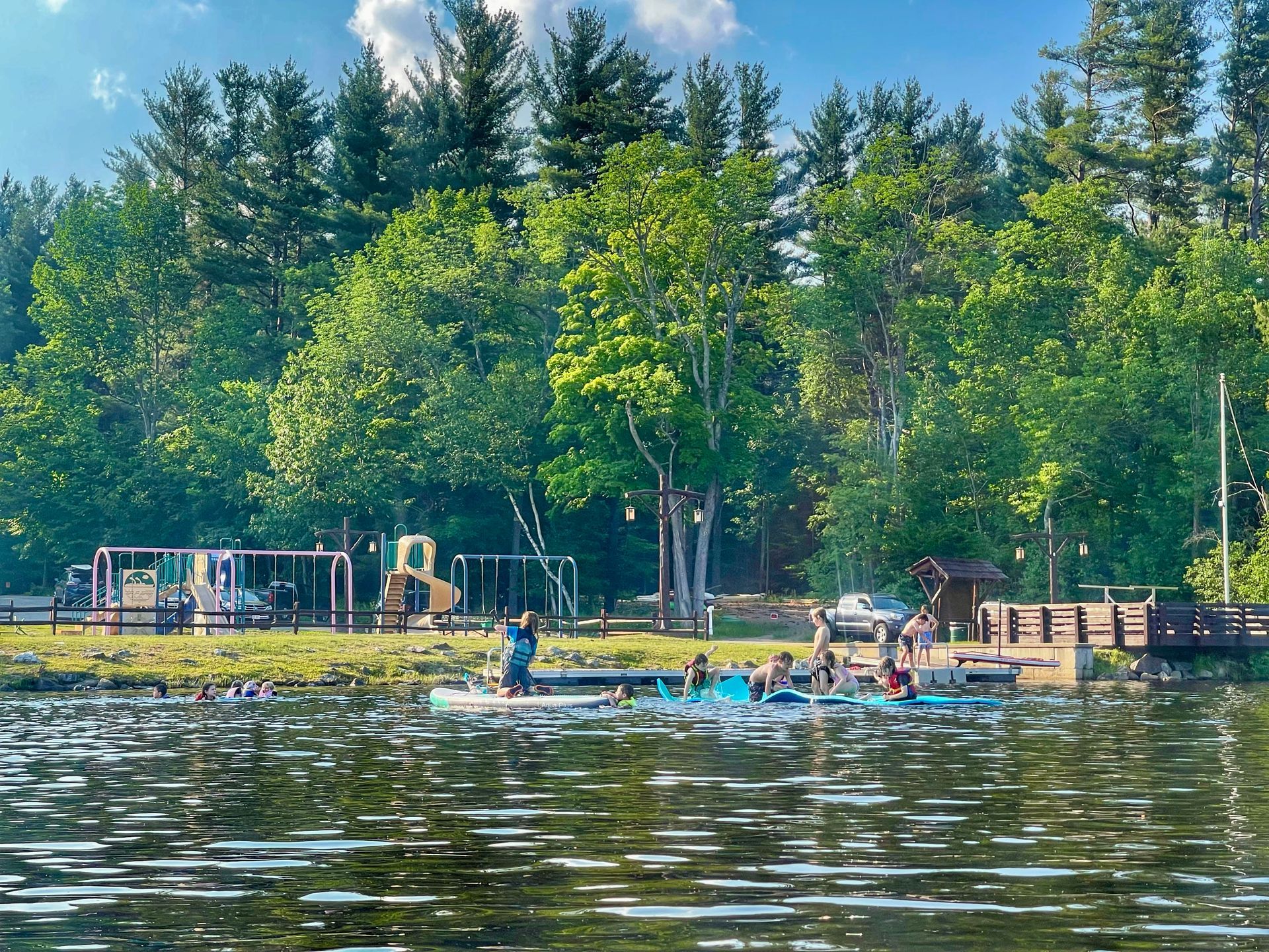 The Wilmington Town Beach shoreline, Wilmington, NY