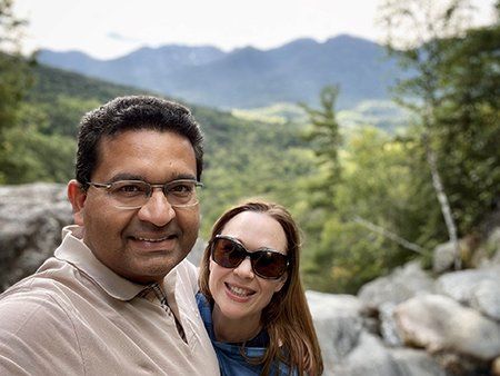 Adirondack Vacation Rentals Host, Judi and her husband Aseem