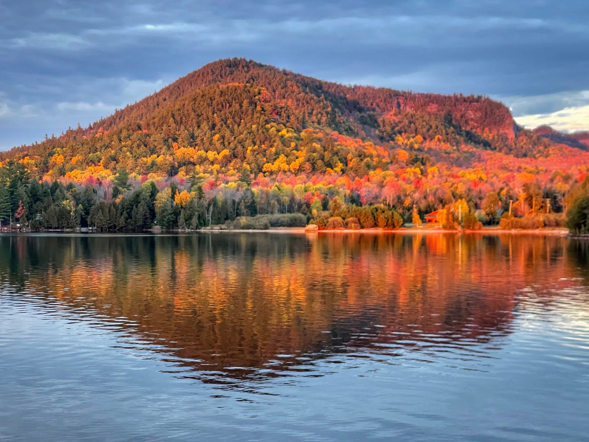 A lake in the Adirondacks near lake placid.