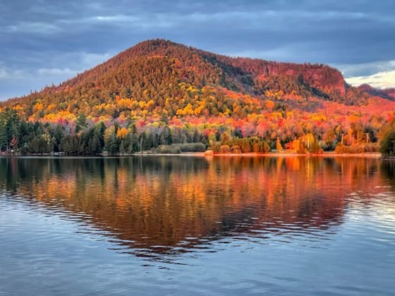 A lake in the Adirondacks near lake placid.