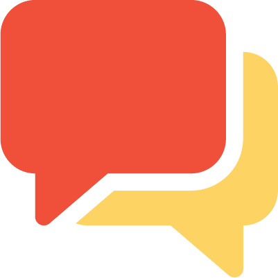 Chat bubble icon representing communication skills and social interaction development