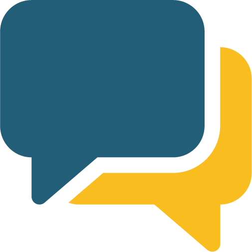 Chat bubble icon representing communication skills and social interaction development