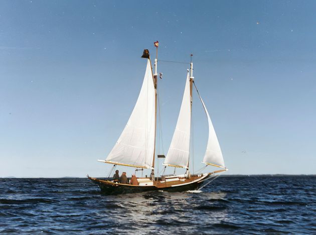 Annie McGee on Penobscot Bay, 1988